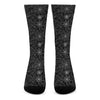 Black And White Spider Web Pattern Print Crew Socks