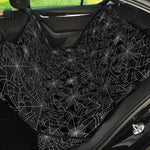 Black And White Spider Web Pattern Print Pet Car Back Seat Cover