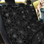 Black And White Spider Web Pattern Print Pet Car Back Seat Cover