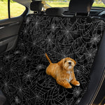 Black And White Spider Web Pattern Print Pet Car Back Seat Cover