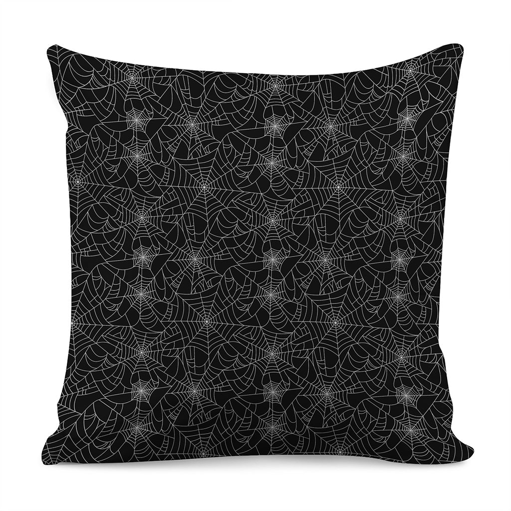 Black And White Spider Web Pattern Print Pillow Cover