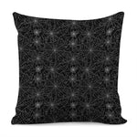 Black And White Spider Web Pattern Print Pillow Cover