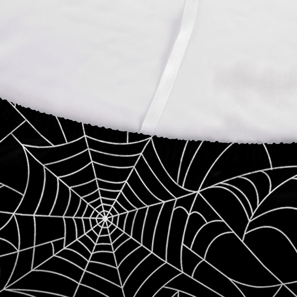Black And White Spider Web Pattern Print Sofa Cover