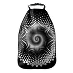 Black And White Spiral Dot Print Car Seat Organizers