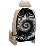 Black And White Spiral Dot Print Car Seat Organizers