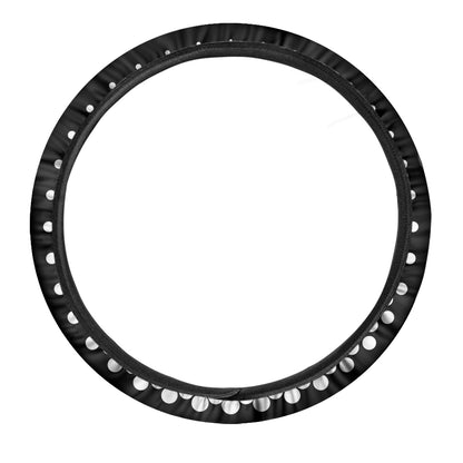 Black And White Spiral Dot Print Car Steering Wheel Cover