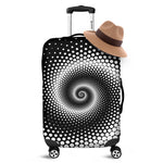 Black And White Spiral Dot Print Luggage Cover