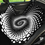 Black And White Spiral Dot Print Pet Car Back Seat Cover