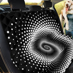 Black And White Spiral Dot Print Pet Car Back Seat Cover