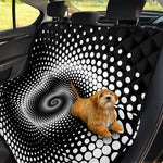 Black And White Spiral Dot Print Pet Car Back Seat Cover