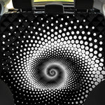 Black And White Spiral Dot Print Pet Car Back Seat Cover