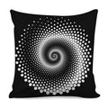 Black And White Spiral Dot Print Pillow Cover