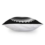 Black And White Spiral Dot Print Pillow Cover