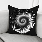 Black And White Spiral Dot Print Pillow Cover