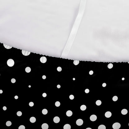 Black And White Spiral Dot Print Sofa Cover