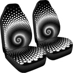 Black And White Spiral Dot Print Universal Fit Car Seat Covers