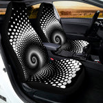 Black And White Spiral Dot Print Universal Fit Car Seat Covers