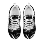 Black And White Spiral Dot Print White Sneakers