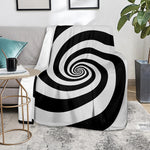 Black And White Spiral Illusion Print Blanket