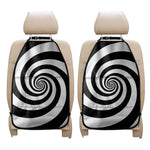 Black And White Spiral Illusion Print Car Seat Organizers