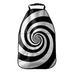 Black And White Spiral Illusion Print Car Seat Organizers
