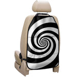 Black And White Spiral Illusion Print Car Seat Organizers