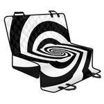 Black And White Spiral Illusion Print Pet Car Back Seat Cover