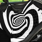 Black And White Spiral Illusion Print Pet Car Back Seat Cover