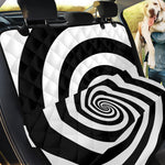 Black And White Spiral Illusion Print Pet Car Back Seat Cover