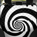 Black And White Spiral Illusion Print Pet Car Back Seat Cover