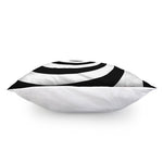 Black And White Spiral Illusion Print Pillow Cover