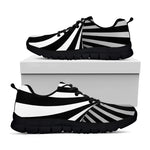 Black And White Spiral Twist Illusion Print Black Sneakers