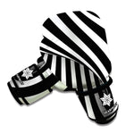Black And White Spiral Twist Illusion Print Boxing Gloves