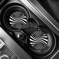 Black And White Twist Illusion Print Car Coasters