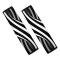 Black And White Twist Illusion Print Car Seat Belt Covers