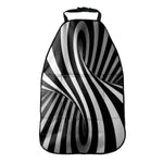 Black And White Spiral Twist Illusion Print Car Seat Organizers