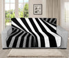 Black And White Spiral Twist Illusion Print Futon Protector