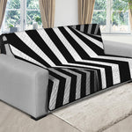 Black And White Spiral Twist Illusion Print Futon Protector