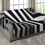 Black And White Spiral Twist Illusion Print Loveseat Protector