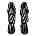 Black And White Twist Illusion Print Muay Thai Shin Guards
