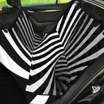 Black And White Spiral Twist Illusion Print Pet Car Back Seat Cover