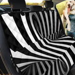 Black And White Spiral Twist Illusion Print Pet Car Back Seat Cover