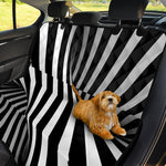Black And White Spiral Twist Illusion Print Pet Car Back Seat Cover