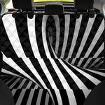 Black And White Spiral Twist Illusion Print Pet Car Back Seat Cover