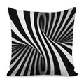 Black And White Twist Illusion Print Pillow Cover