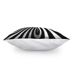 Black And White Spiral Twist Illusion Print Pillow Cover