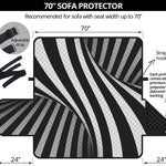 Black And White Spiral Twist Illusion Print Sofa Protector