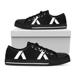 Black And White Star of David Print Black Low Top Shoes 