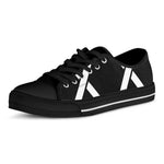 Black And White Star of David Print Black Low Top Shoes 
