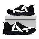 Black And White Star of David Print Black Sneakers